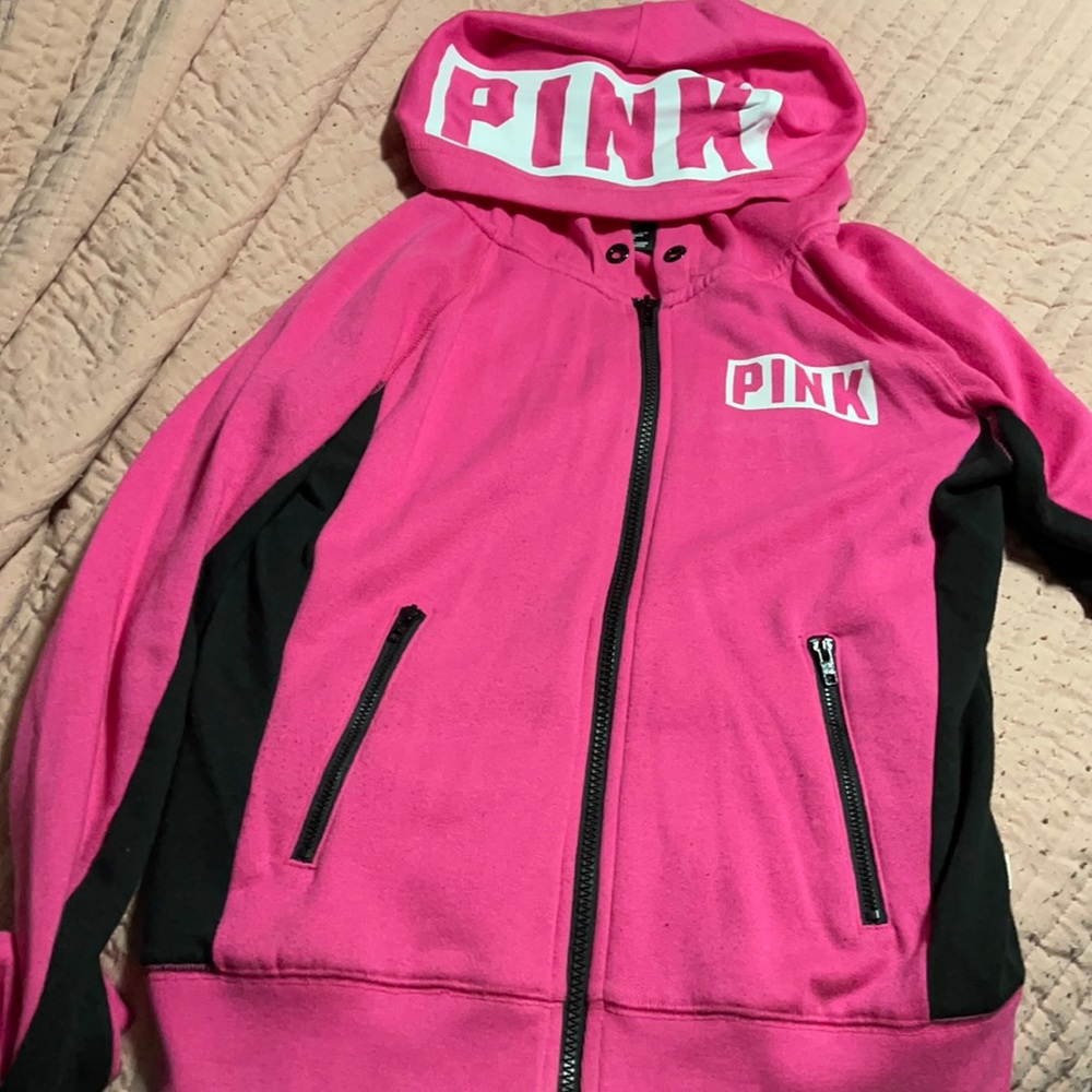 Pink sweat jacket